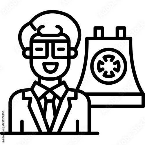 Radioactive Icon Vector Element