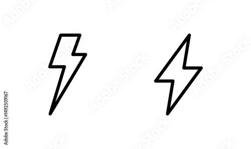 Lightning icon logo design. electric sign and symbol. power icon. energy sign