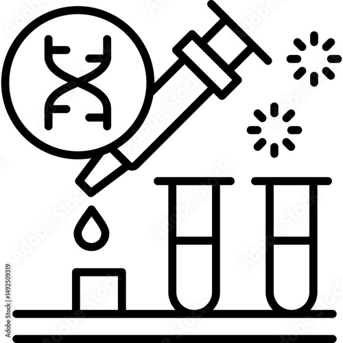 Test Tube Icon Vector Element