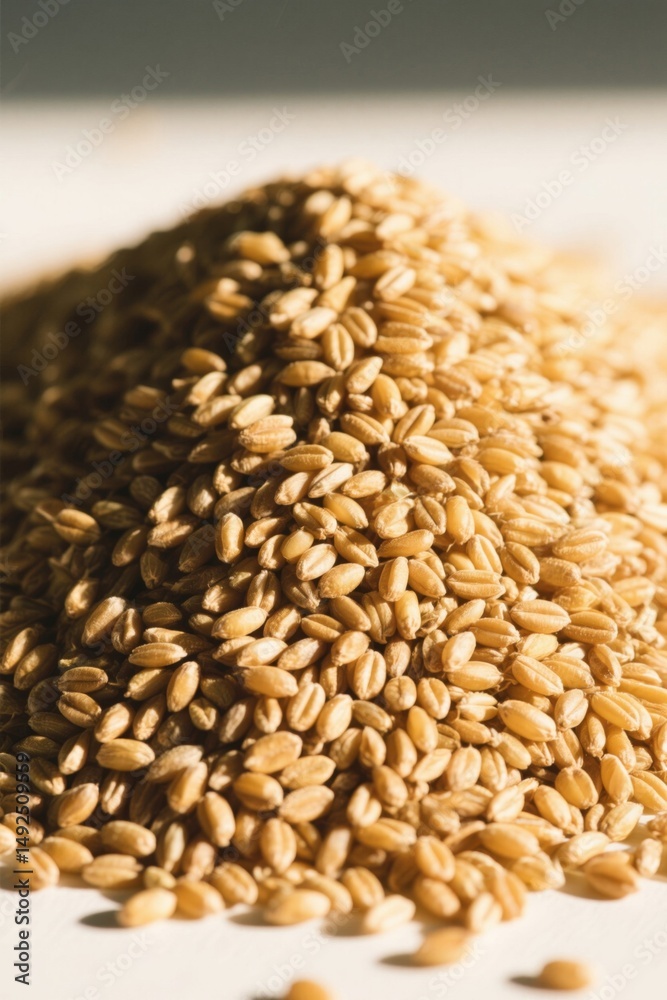 Obraz premium a close up of a pile of sesame seeds on a table