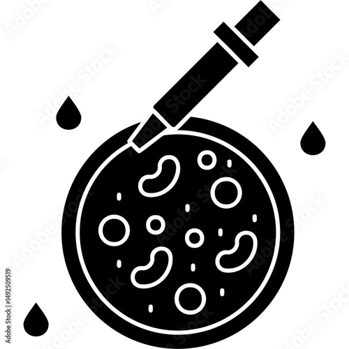 Petri Dish Icon Vector Element