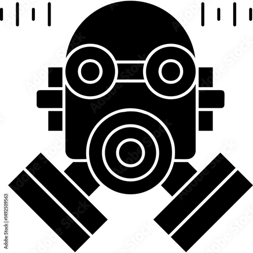 Gas Mask Icon Vector Element
