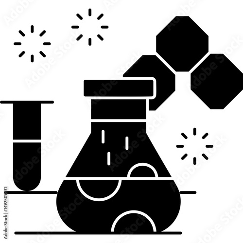 Chemical Reaction Icon Vector Element