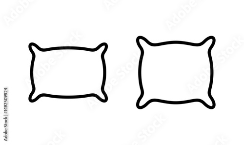 Pillow icon logo design. Pillow sign and symbol. Comfortable fluffy pillow