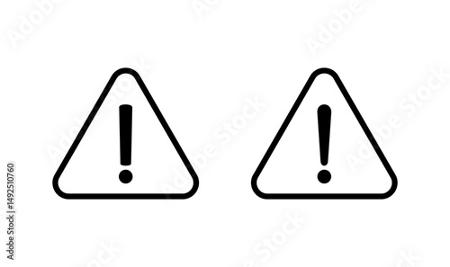 Exclamation danger icon logo design. attention sign and symbol. attention sign