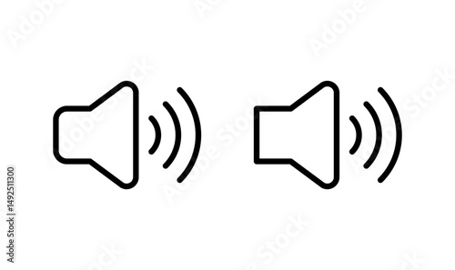 Speaker icon logo design. volume sign and symbol. loudspeaker icon. sound symbol