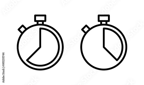 Stopwatch icon logo design. Timer sign and symbol. Countdown icon. Period of time