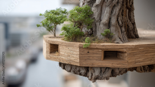 Miniature Wooden Balcony Oa...