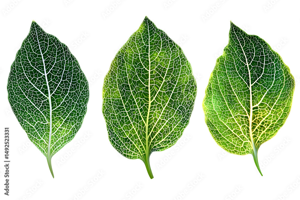 Obraz premium green leaf isolated on white background