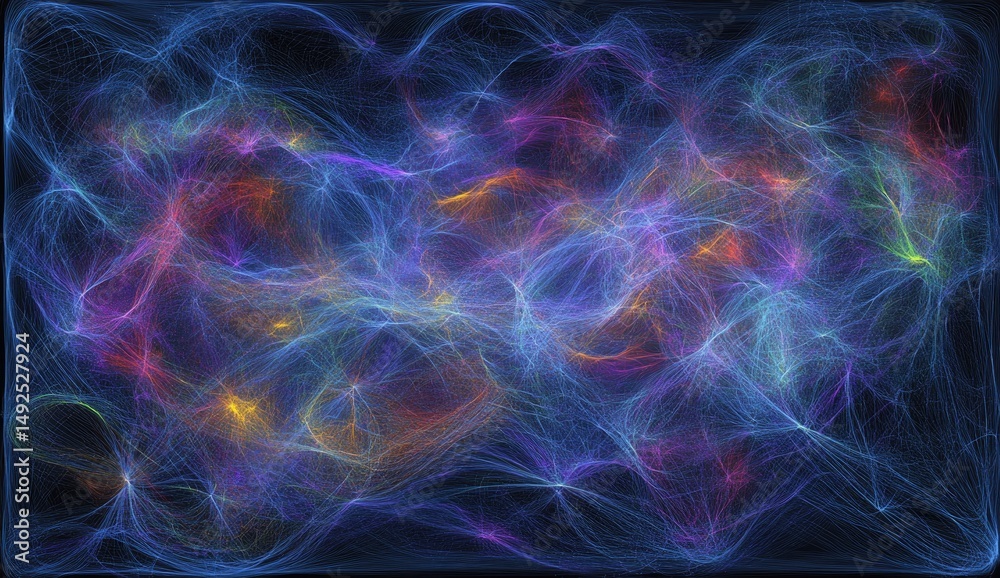 Fototapeta premium Abstract swirling nebulae of vibrant hues