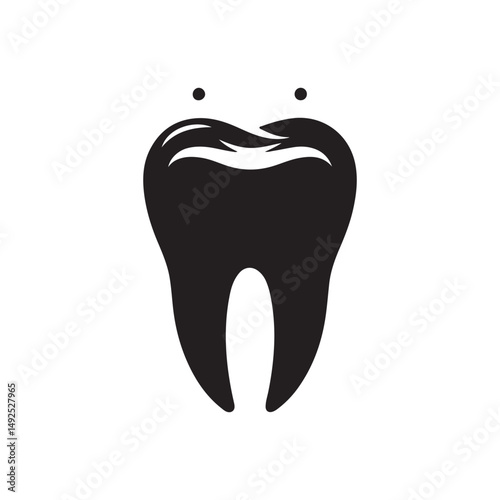 silhouette vector isolated illustration for dental