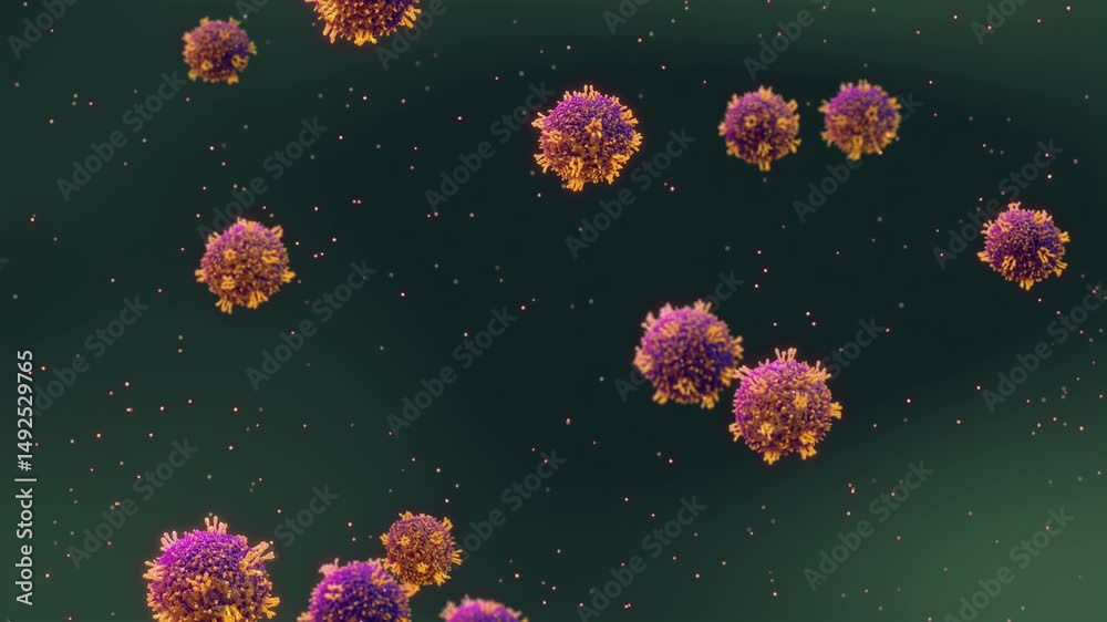 Measles viruses in the blood. Measles also known as morbilli and rubeola is a highly contagious, childhood viral infection. The virus infects the respiratory tract and then spreads around the body	