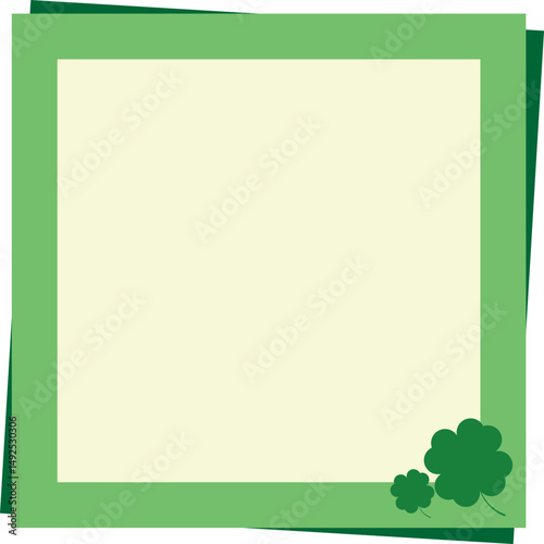 행운의 네잎클로버가 그려진 편지지