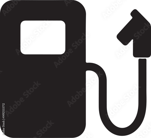 gas pump icon vector silhouette 