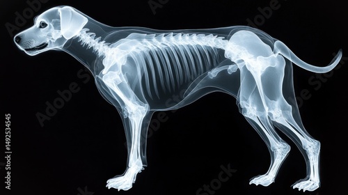 Dog skeleton x ray