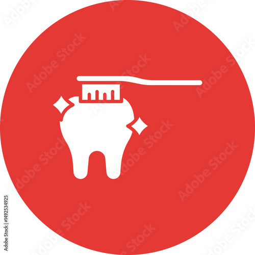 Brushing icon vector image. Suitable for mobile apps, web apps and print media.