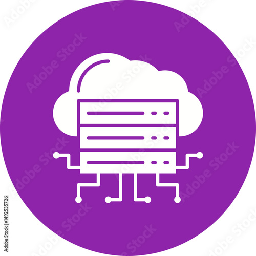 Cloud Computing icon vector image. Suitable for mobile apps, web apps and print media.