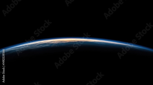 Earth's horizon in the vastness of space
