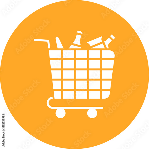Food Cart icon vector image. Suitable for mobile apps, web apps and print media.