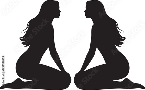 Curvy Black Woman Silhouette 