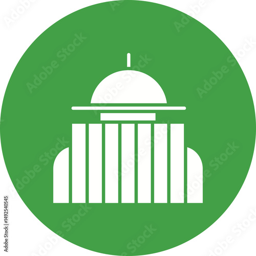 Government Building icon vector image. Suitable for mobile apps, web apps and print media.