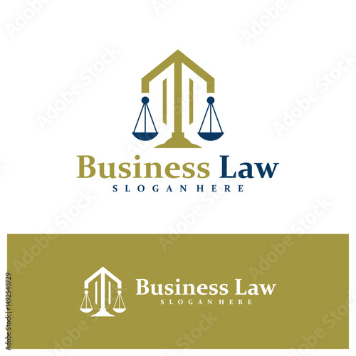House Justice logo design concept vector. Law Firm with House Logo Design Template. Creative Symbol. Icon