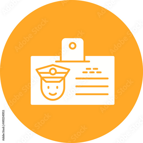 License icon vector image. Suitable for mobile apps, web apps and print media.