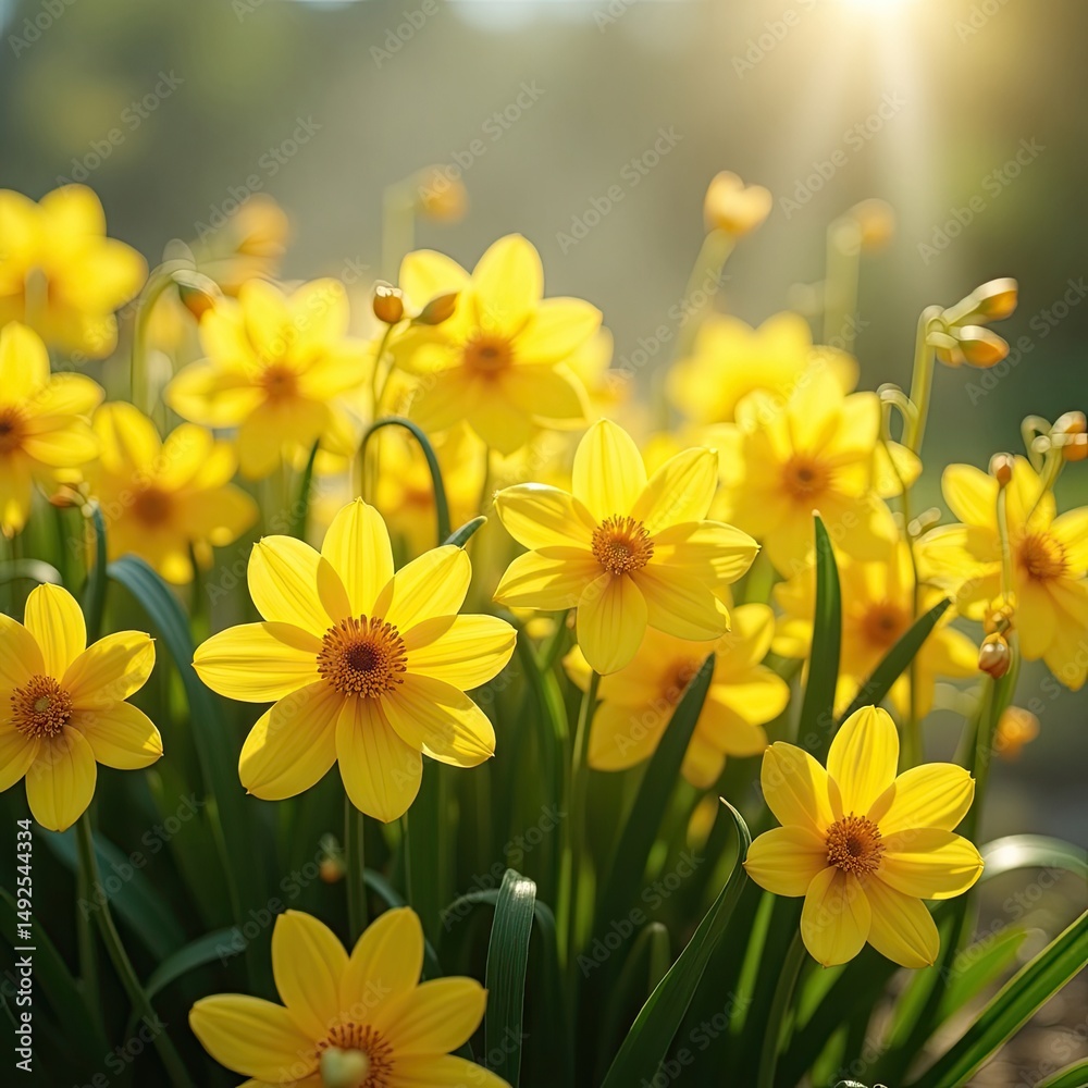 Fototapeta premium yellow flowers in spring