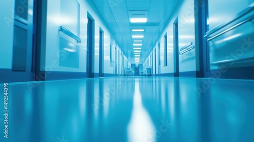 Obraz na płótnie Empty hospital corridor w salonie