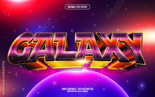 Galaxy 3D editable text effect
