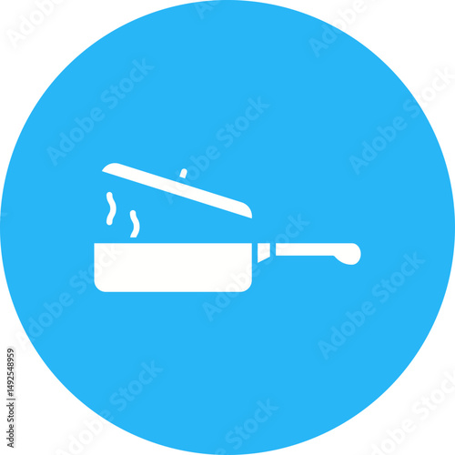 Saucepan icon vector image. Suitable for mobile apps, web apps and print media.