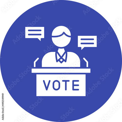 Speech icon vector image. Suitable for mobile apps, web apps and print media.