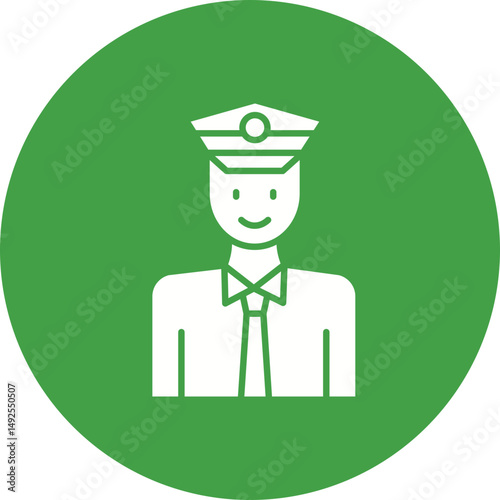 Taxi Driver icon vector image. Suitable for mobile apps, web apps and print media.