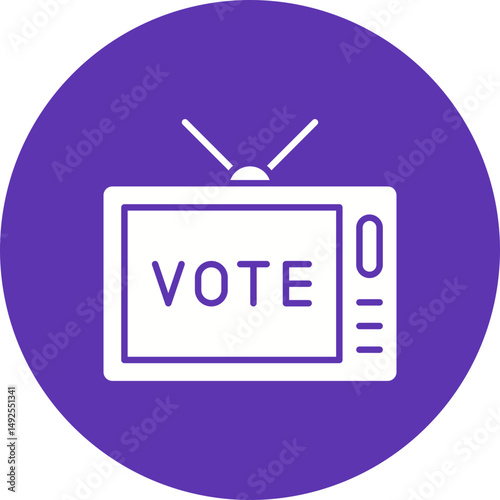 Tv icon vector image. Suitable for mobile apps, web apps and print media.