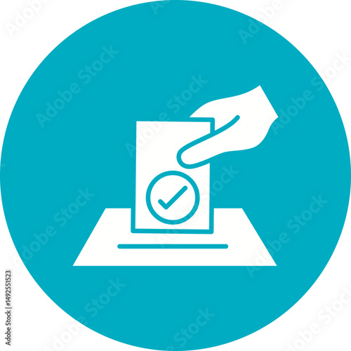 Vote Check icon vector image. Suitable for mobile apps, web apps and print media.