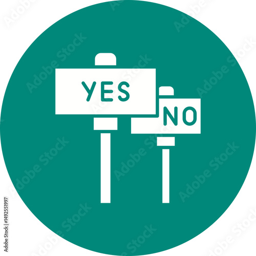 Yes Or No icon vector image. Suitable for mobile apps, web apps and print media.