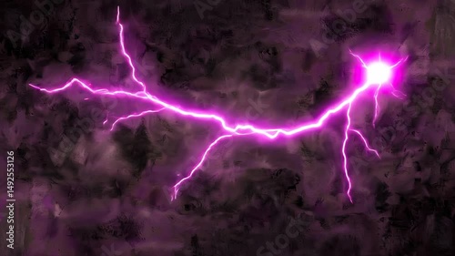 Purple Lightning Bolt on Dark Background