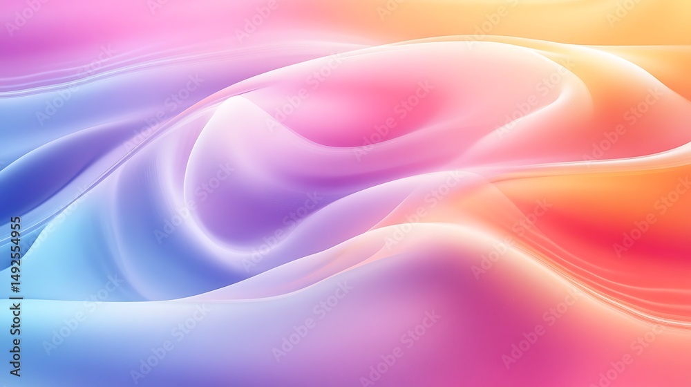 Obraz premium Colorful flowing wave abstract digital design