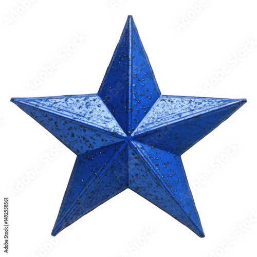 blue star isolated on white background