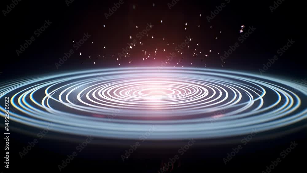 Abstract swirling light vortex with particles Abstract swirling light vortex with particles