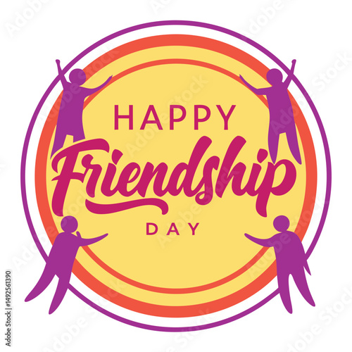 Happy Friendship Day graphic design for social media.