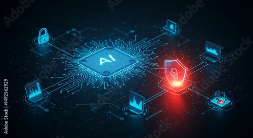 AI cyber defense system analyzes logs and halts breaches promptly in endpoint activities