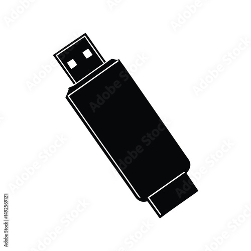 Silhouette of a USB