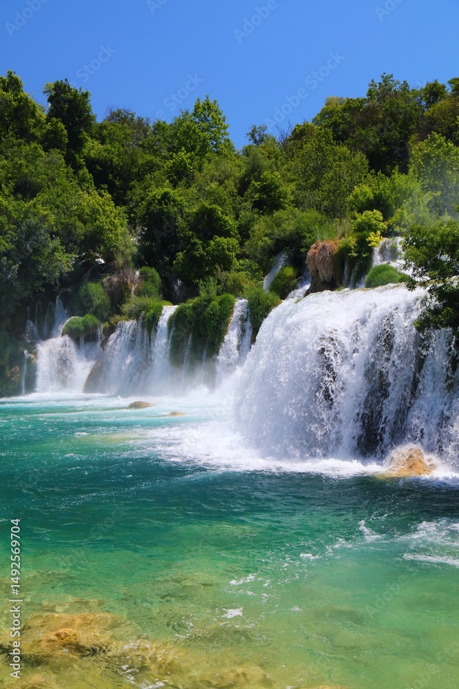 Fototapeta premium Krka National Park waterfalls in Croatia