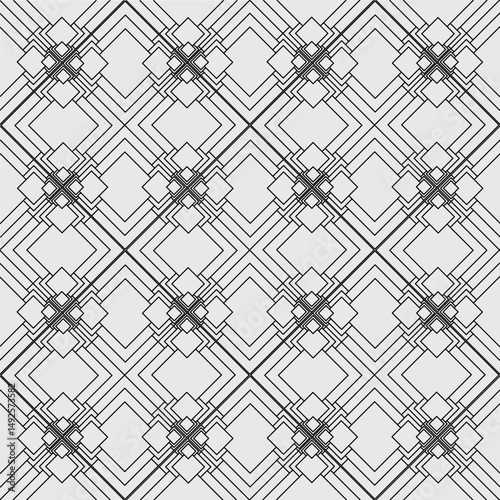 seamless monochrome pattern with floral elements dual tone