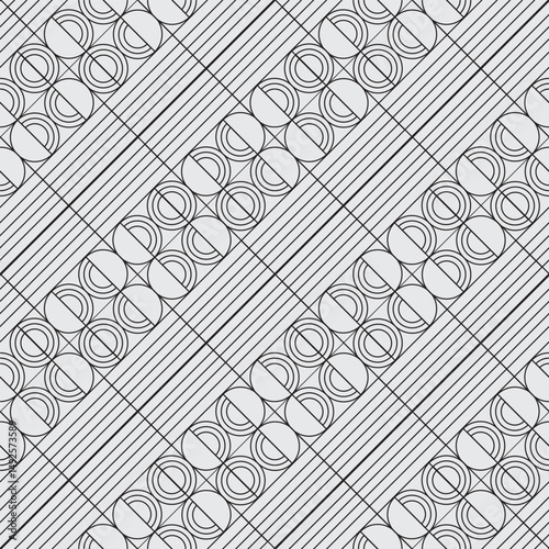 vector seamless pattern with swirls black and white