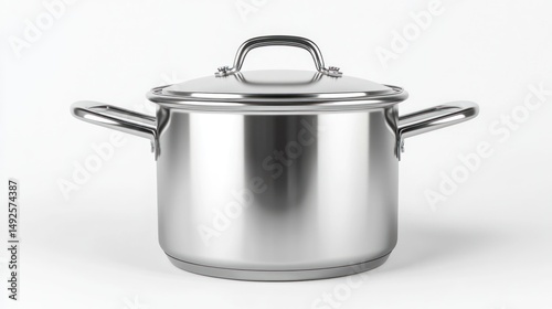 Obraz na płótnie Stainless steel pot w salonie