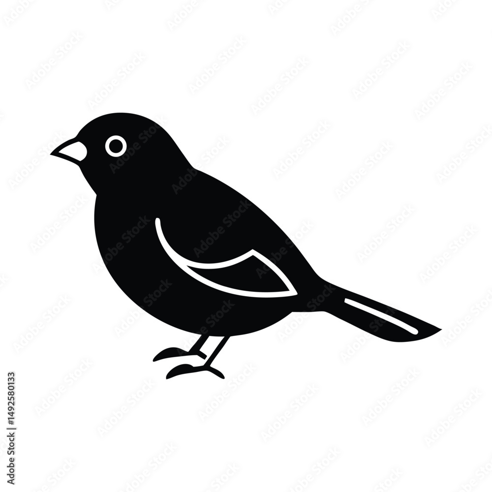 Fototapeta premium Silhouette of a Sparrow