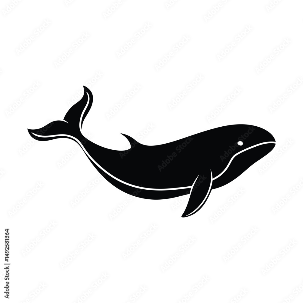 Obraz premium Silhouette of a Whale