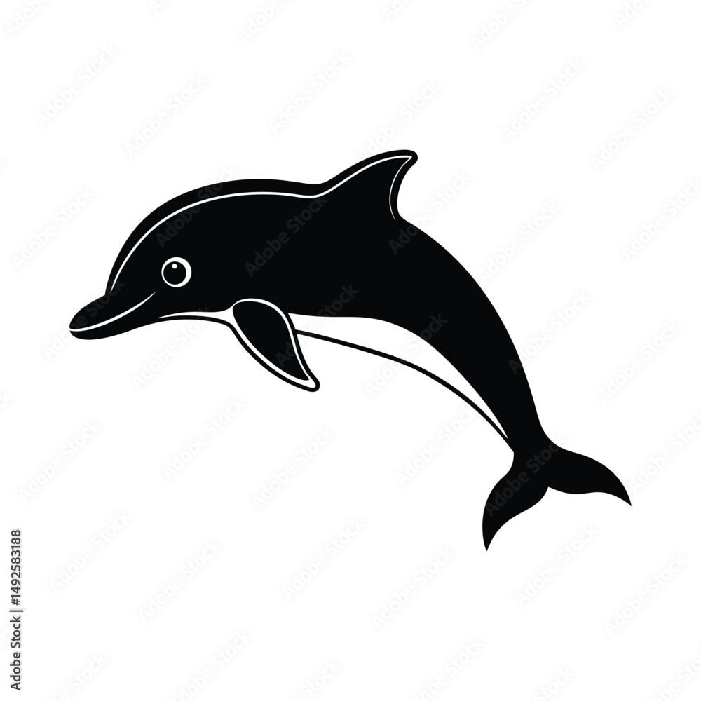 Fototapeta premium Silhouette of a Dolphin